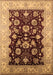 Machine Washable Oriental Brown Industrial Rug, wshurb3113brn