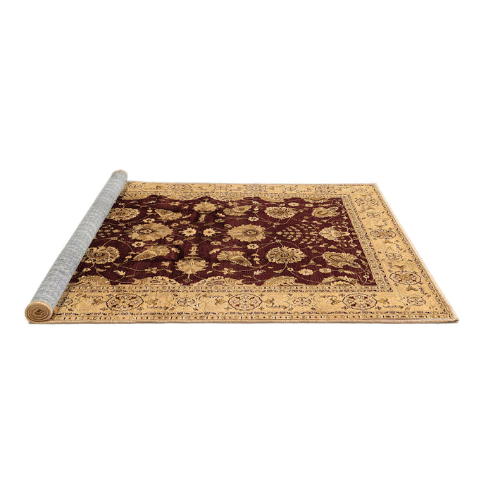 Sideview of Machine Washable Oriental Brown Industrial Rug, wshurb3113brn