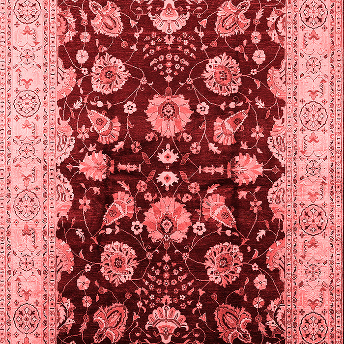 Machine Washable Oriental Red Industrial Rug, wshurb3113red