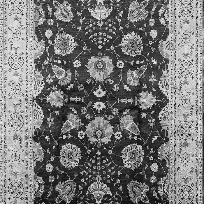 Machine Washable Oriental Gray Industrial Rug, wshurb3113gry