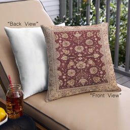 Front View of Mid-Century Modern Urban Square Light Salmon Pink Throw Pillow, 18 inch by 18 inch, pwurb3113