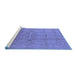 Sideview of Machine Washable Oriental Blue Industrial Rug, wshurb3114blu