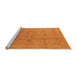 Sideview of Machine Washable Oriental Orange Industrial Area Rugs, wshurb3114org