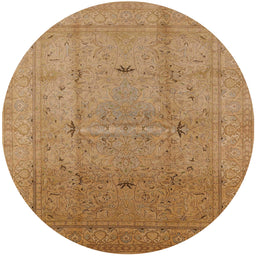 Round Machine Washable Industrial Modern Brown Sand Brown Rug, wshurb3114