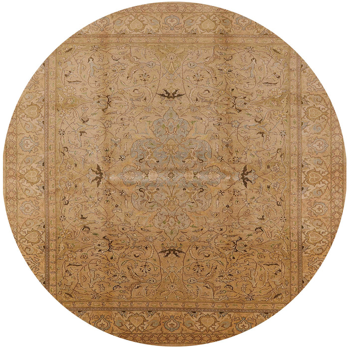 Round Machine Washable Industrial Modern Brown Sand Brown Rug, wshurb3114