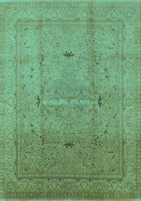 Oriental Turquoise Industrial Rug, urb3114turq