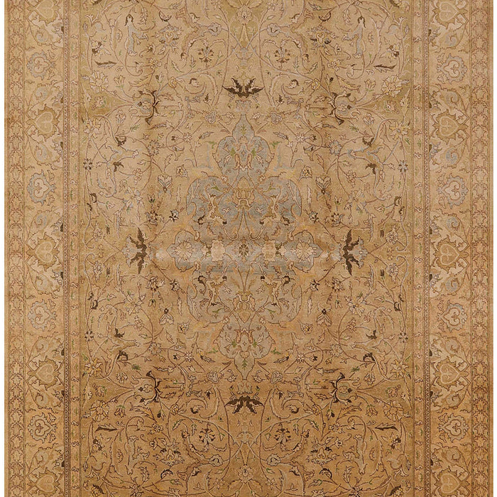 Mid-Century Modern Brown Sand Brown Oriental Rug, urb3114