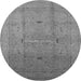 Round Oriental Gray Industrial Rug, urb3114gry