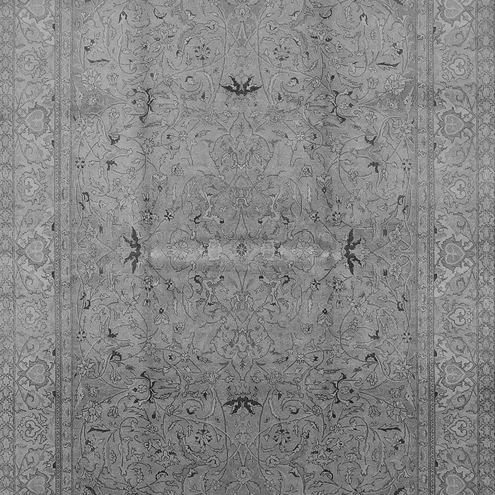 Machine Washable Oriental Gray Industrial Rug, wshurb3114gry