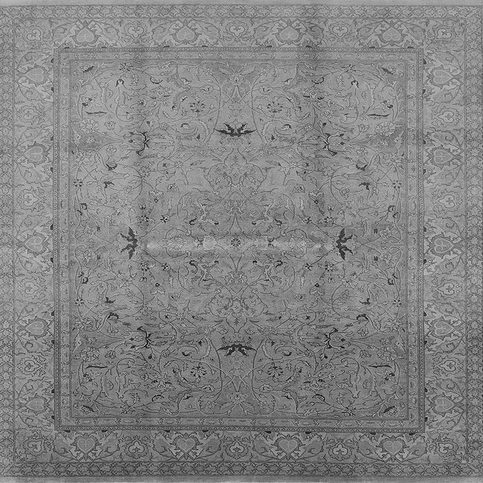 Square Machine Washable Oriental Gray Industrial Rug, wshurb3114gry