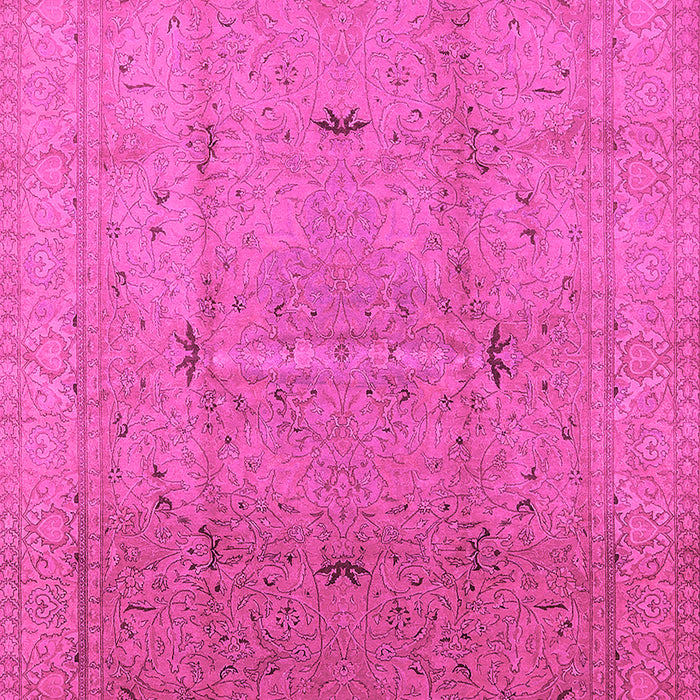 Machine Washable Oriental Pink Industrial Rug, wshurb3114pnk