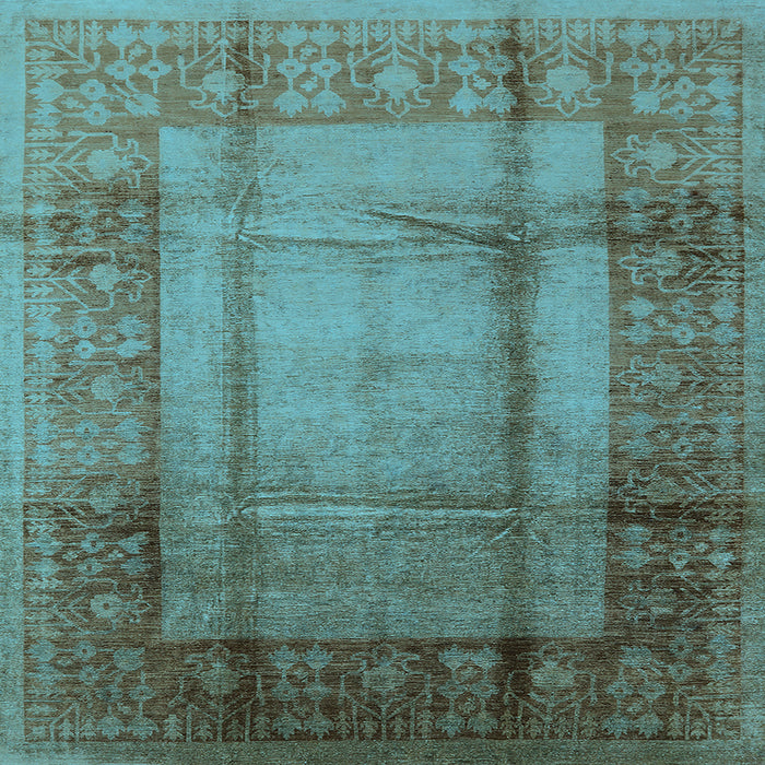 Square Oriental Light Blue Industrial Rug, urb3115lblu
