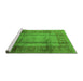 Sideview of Machine Washable Oriental Green Industrial Area Rugs, wshurb3115grn