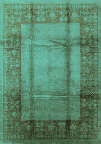 Oriental Turquoise Industrial Rug, urb3115turq