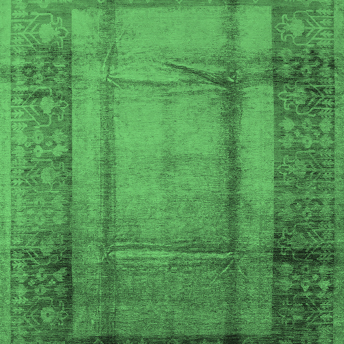 Machine Washable Oriental Emerald Green Industrial Area Rugs, wshurb3115emgrn