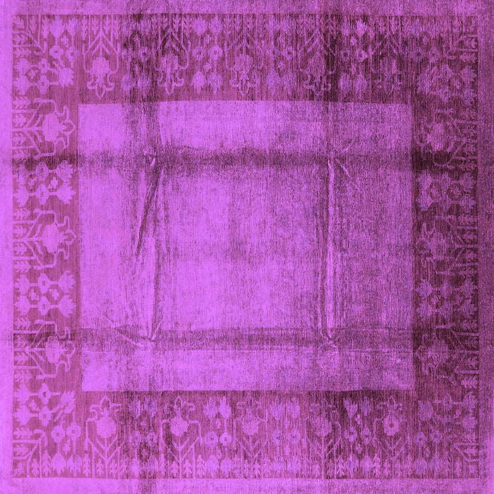 Square Machine Washable Oriental Purple Industrial Area Rugs, wshurb3115pur