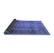 Sideview of Oriental Blue Industrial Rug, urb3115blu