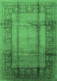 Oriental Emerald Green Industrial Rug, urb3115emgrn