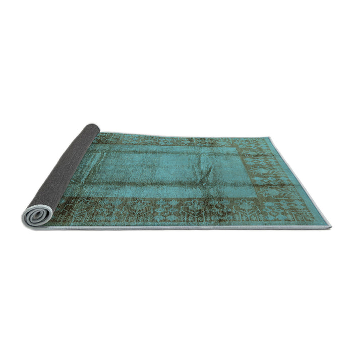 Sideview of Oriental Light Blue Industrial Rug, urb3115lblu