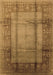 Machine Washable Oriental Brown Industrial Rug, wshurb3115brn