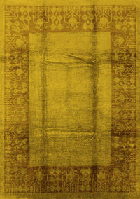 Oriental Yellow Industrial Rug, urb3115yw