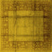 Square Oriental Yellow Industrial Rug, urb3115yw