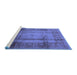 Sideview of Machine Washable Oriental Blue Industrial Rug, wshurb3115blu