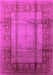 Machine Washable Oriental Pink Industrial Rug, wshurb3115pnk