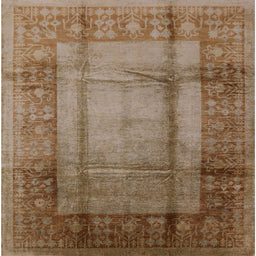 Square Machine Washable Industrial Modern Orange Salmon Pink Rug, wshurb3115