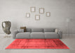 Industrial Red Washable Rugs