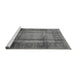 Sideview of Machine Washable Oriental Gray Industrial Rug, wshurb3115gry