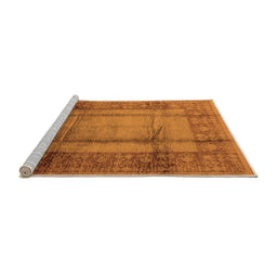 Sideview of Machine Washable Oriental Orange Industrial Area Rugs, wshurb3115org