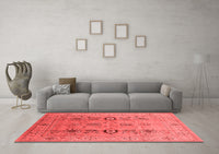 Machine Washable Oriental Red Industrial Rug, wshurb3116red