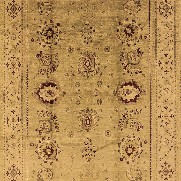 Machine Washable Oriental Brown Industrial Rug, wshurb3116brn