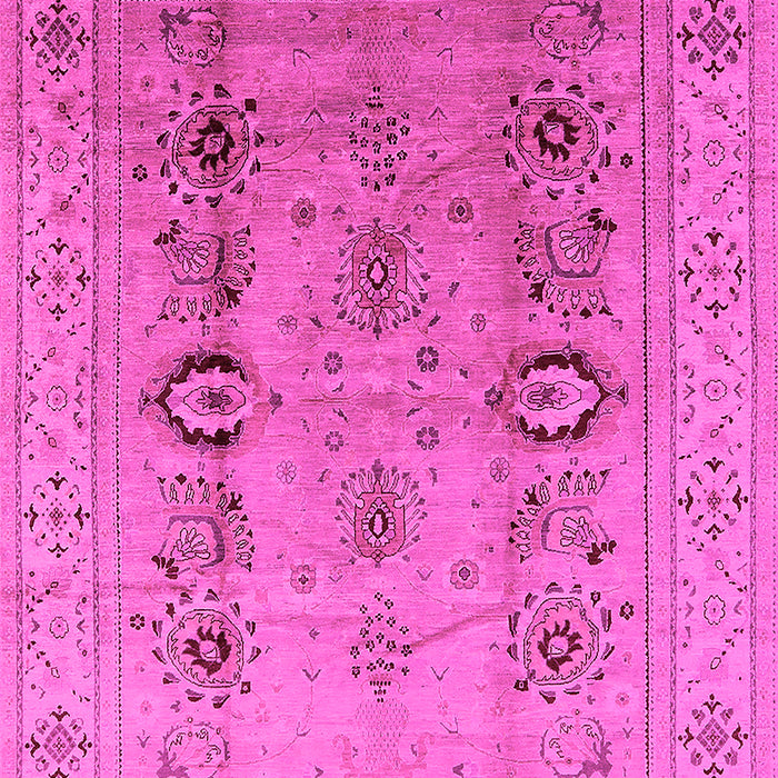 Machine Washable Oriental Pink Industrial Rug, wshurb3116pnk
