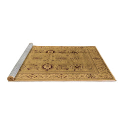 Sideview of Machine Washable Oriental Brown Industrial Rug, wshurb3116brn