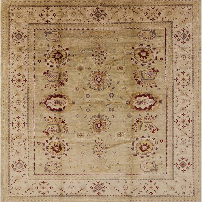 Square Machine Washable Industrial Modern Light Brown Rug, wshurb3116