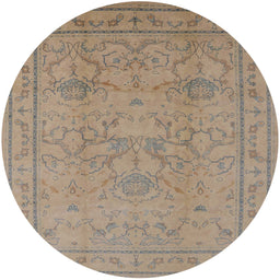 Round Machine Washable Industrial Modern Dark Almond Brown Rug, wshurb3117