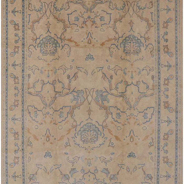 Mid-Century Modern Dark Almond Brown Oriental Rug, urb3117