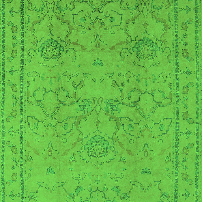 Machine Washable Oriental Green Industrial Area Rugs, wshurb3117grn