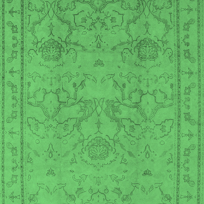 Machine Washable Oriental Emerald Green Industrial Area Rugs, wshurb3117emgrn