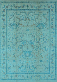 Oriental Light Blue Industrial Rug, urb3117lblu