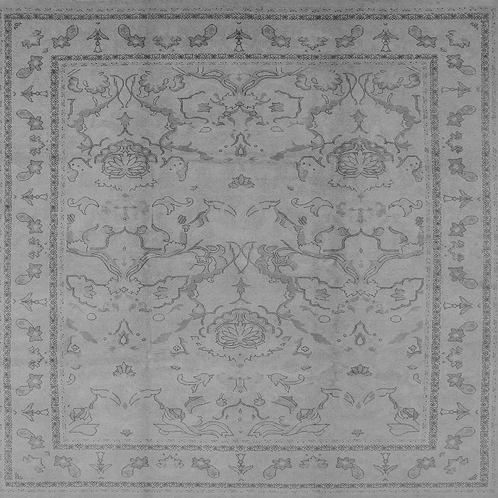 Square Machine Washable Oriental Gray Industrial Rug, wshurb3117gry