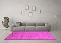 Machine Washable Oriental Pink Industrial Rug, wshurb3117pnk