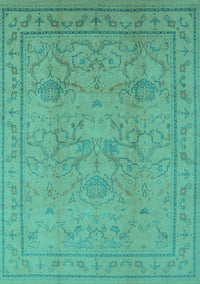 Oriental Turquoise Industrial Rug, urb3117turq