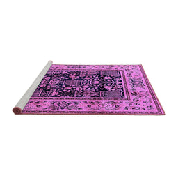 Sideview of Machine Washable Oriental Purple Industrial Area Rugs, wshurb3118pur