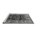 Sideview of Machine Washable Oriental Gray Industrial Rug, wshurb3118gry