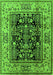 Machine Washable Oriental Green Industrial Area Rugs, wshurb3118grn