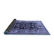 Sideview of Oriental Blue Industrial Rug, urb3118blu