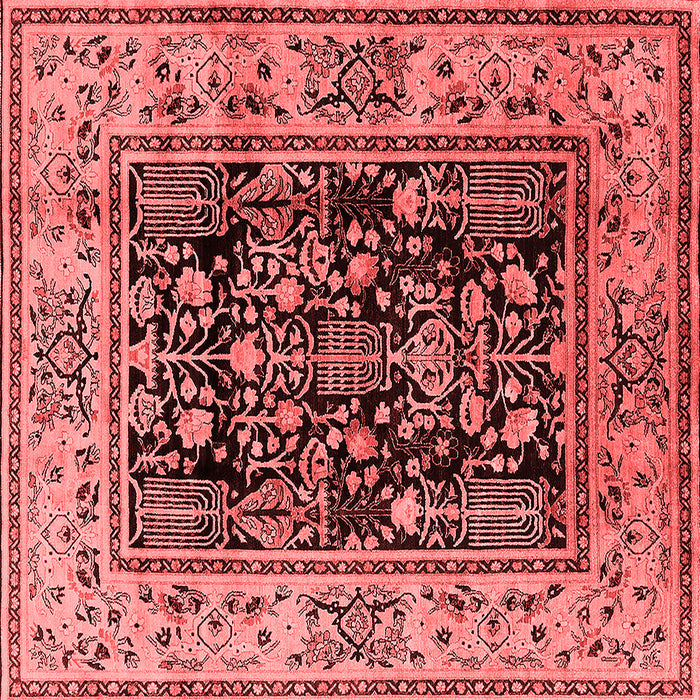 Machine Washable Oriental Red Industrial Rug, wshurb3118red
